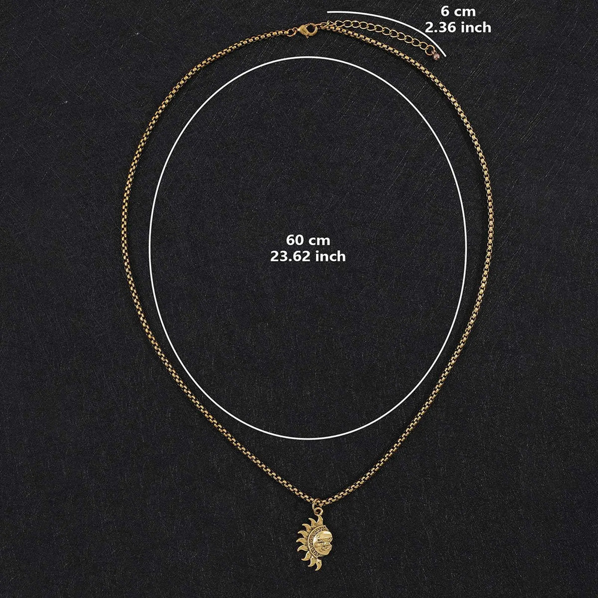 Matching Sun & Moon Couple Necklace Set