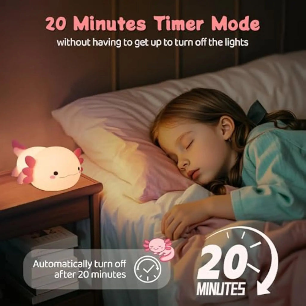 Cute Axolotl Silicone Night Light