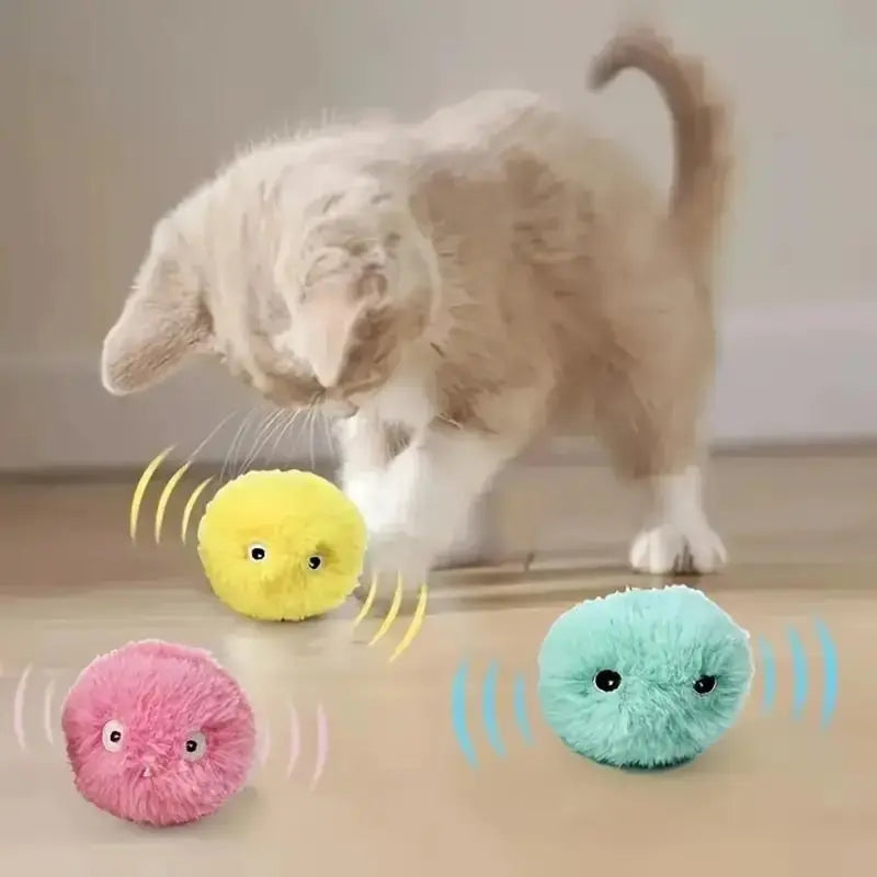 Plush Chirping Ball Interactive Cat Toy – Lifelike Animal Sound