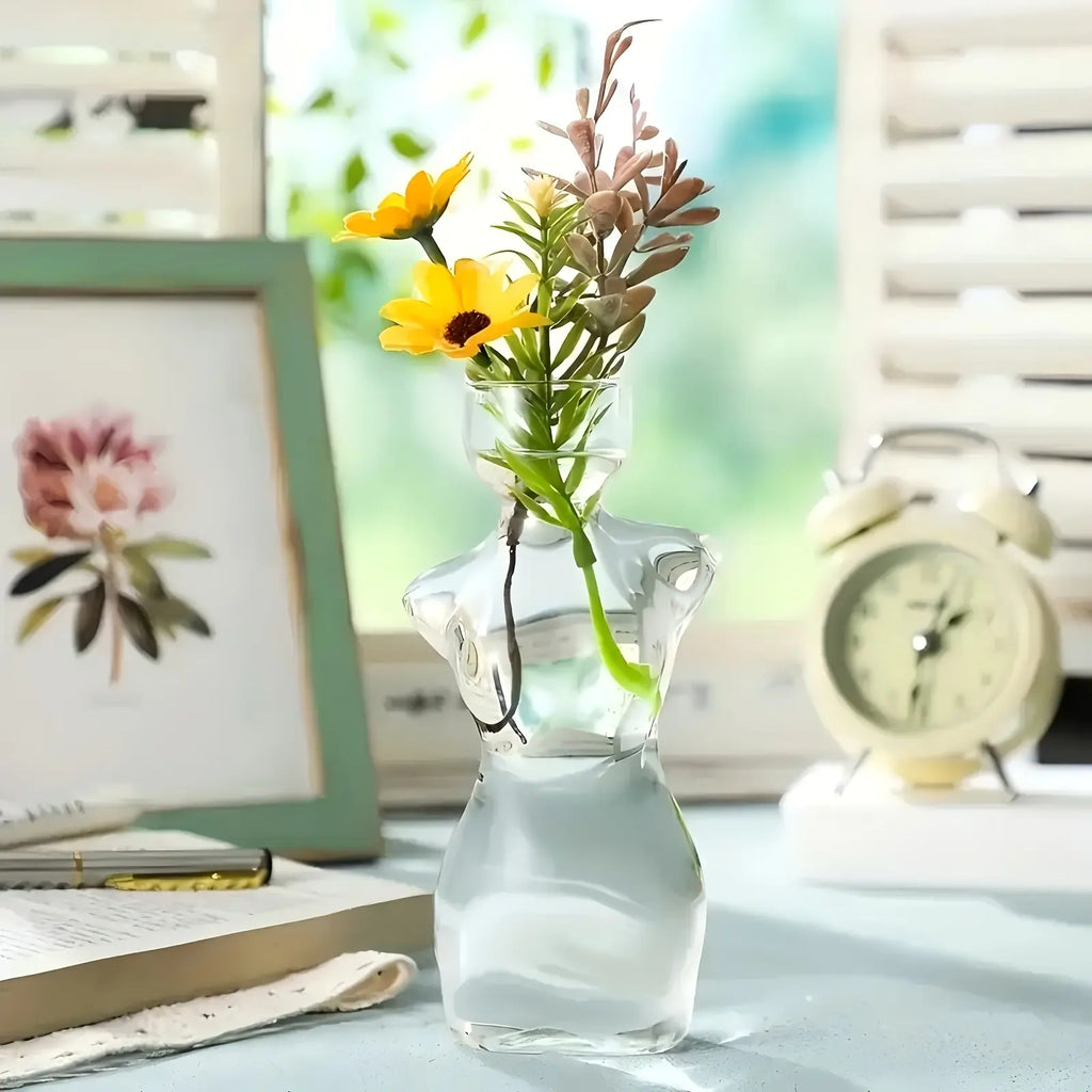 Female Silhouette Glass Propagation Vase
