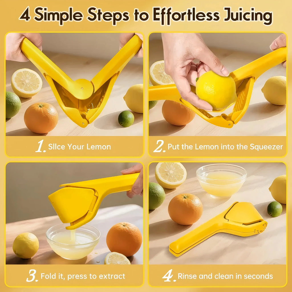 Fold-Flat Lemon Squeezer – Manual Citrus Juicer for Lemon & Lime
