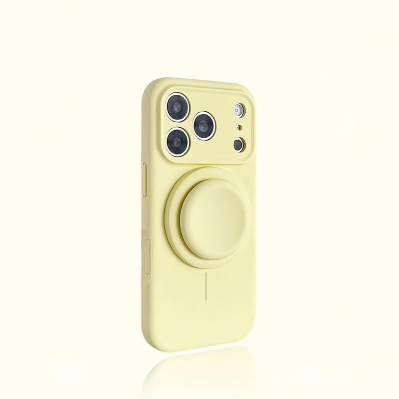 Magnetic Stand Liquid Silicone Full Coverage Phone Case with AI Capture Button