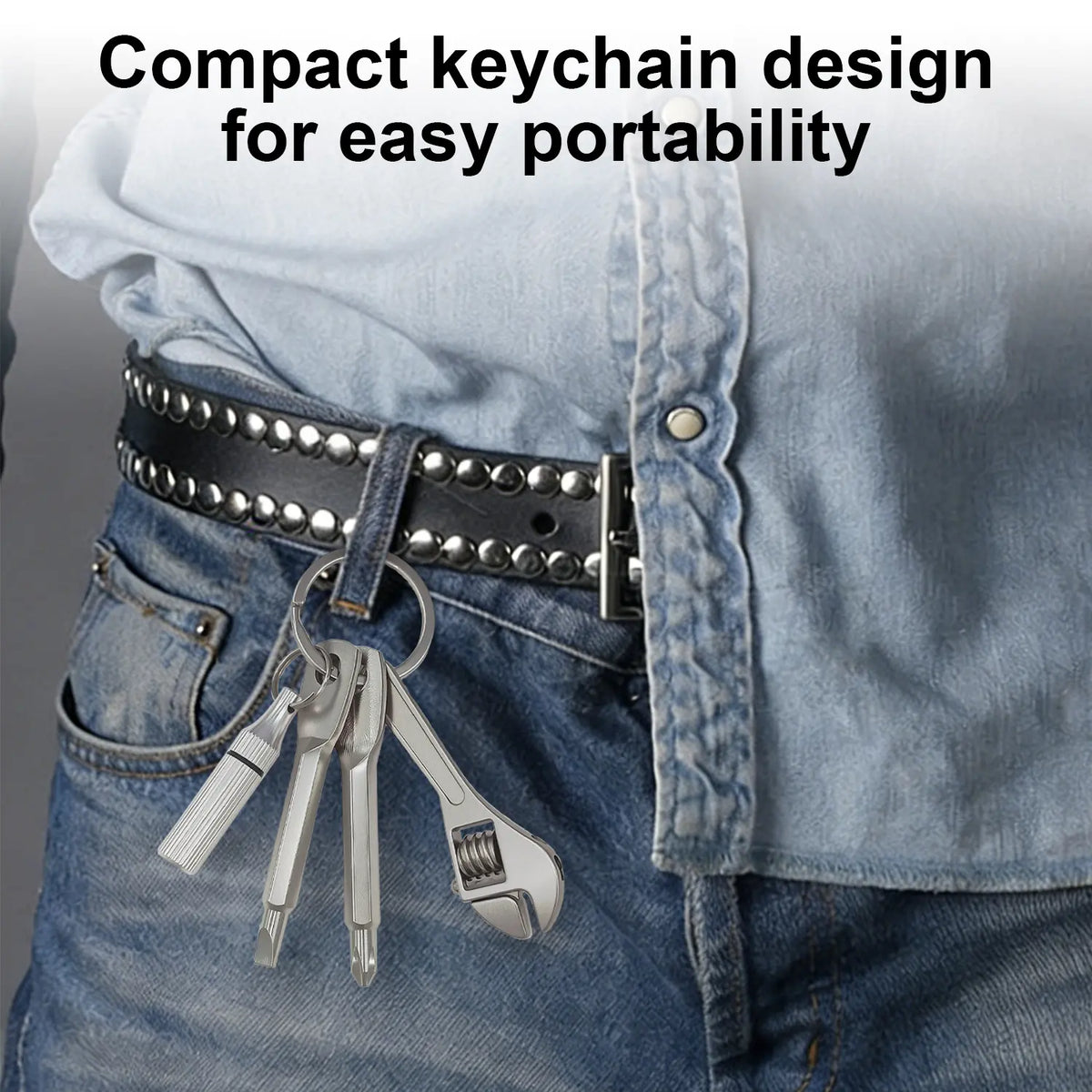 4-in-1 Mini Tool Keychain – Compact EDC Repair Kit
