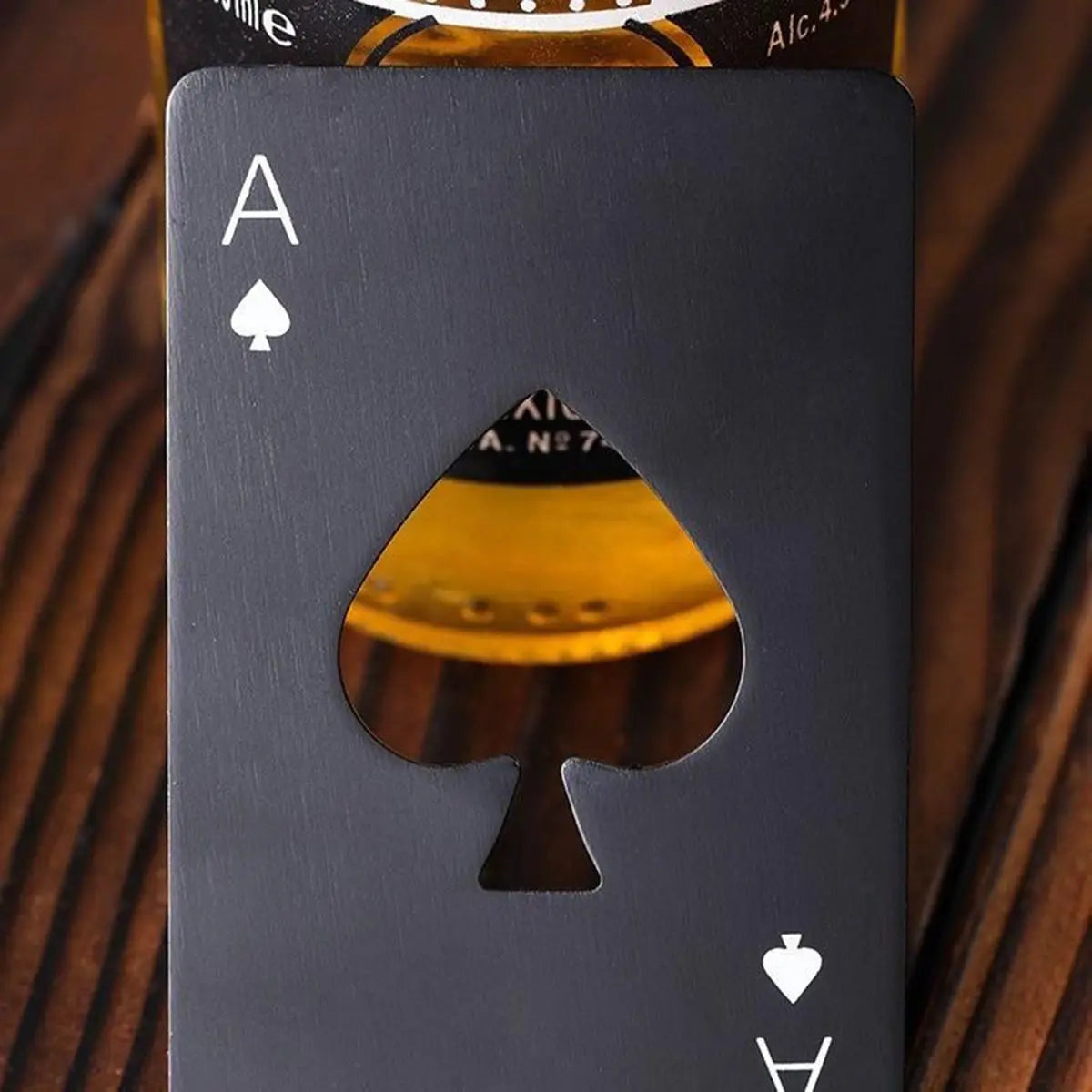 Ace of Spades Card Bottle Opener