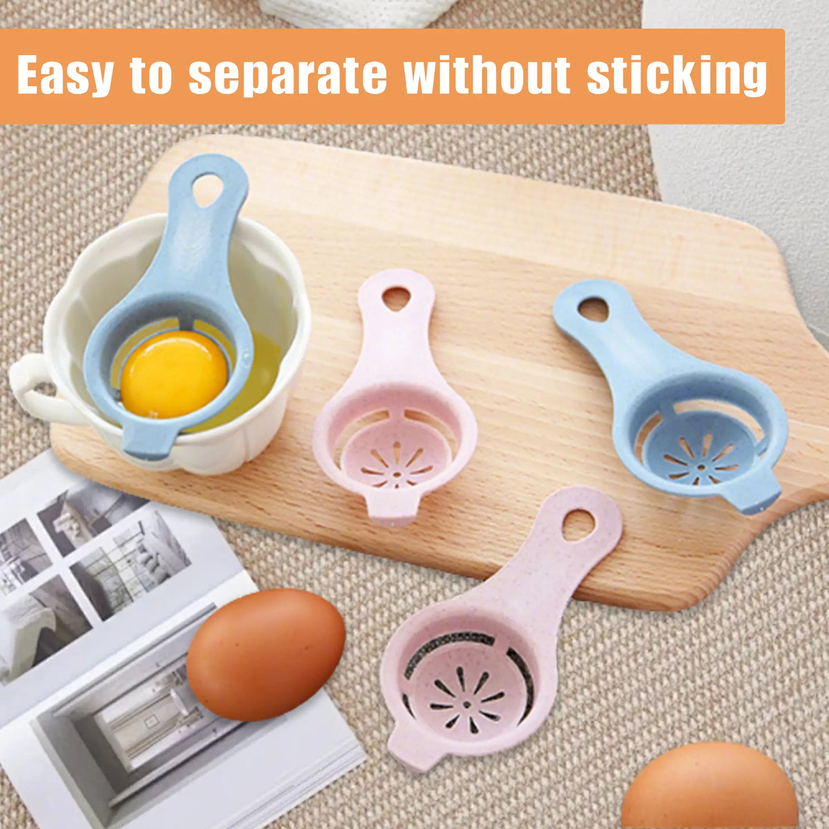 Egg Yolk Separator Set – Easy Egg White Filter