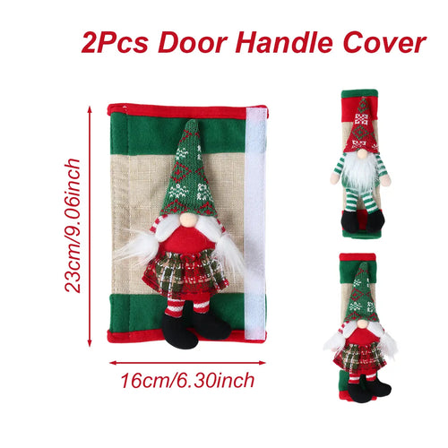2-Pack Christmas Gnome Refrigerator Handle Covers
