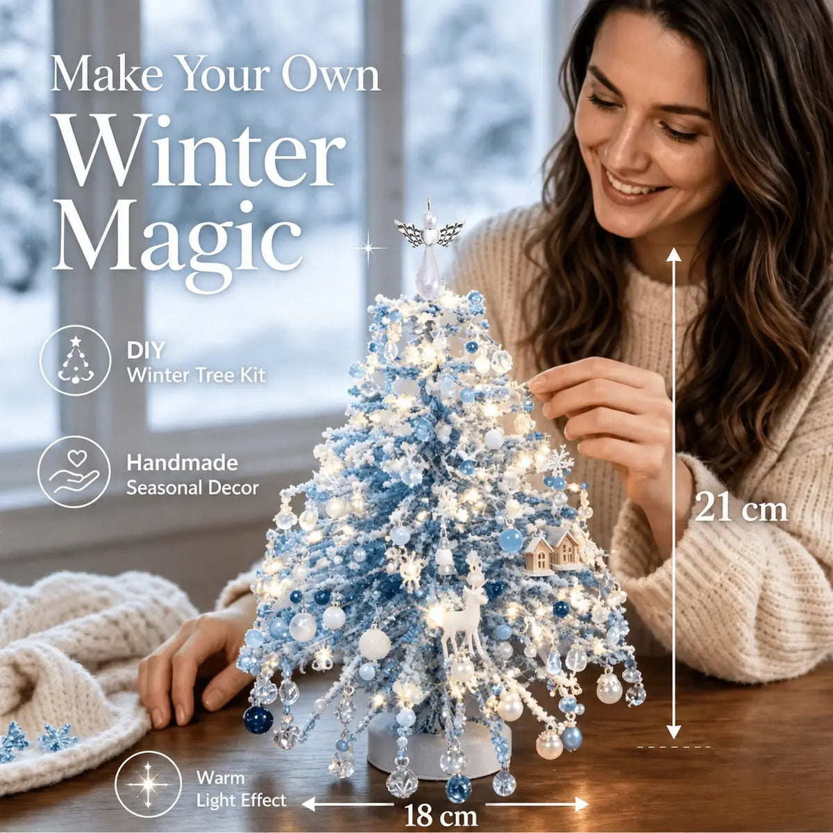 DIY Beaded Christmas Tree Kit – Crystal Holiday Craft Set