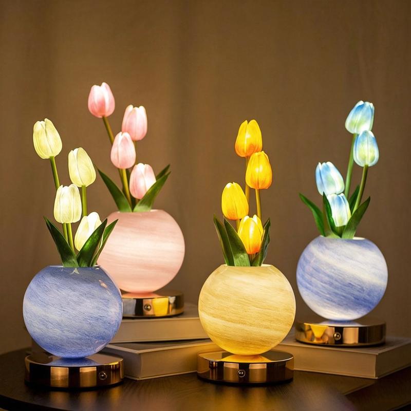 Tulip LED Night Light – 3 Brightness Levels & 3 Light Modes