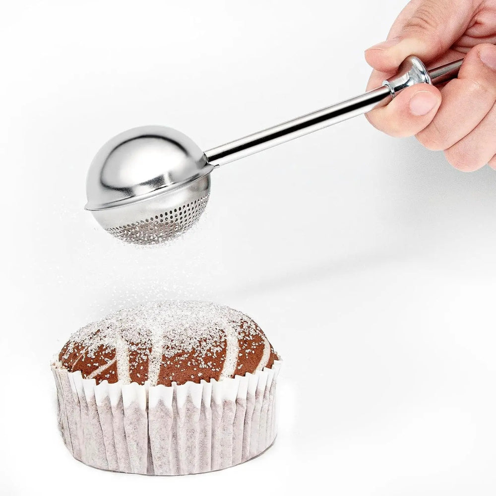 Stainless Steel Flour & Sugar Duster – Long Handle Baking Sifter