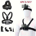 6-Piece Action Camera & Phone Mount Kit – Head & Chest Strap