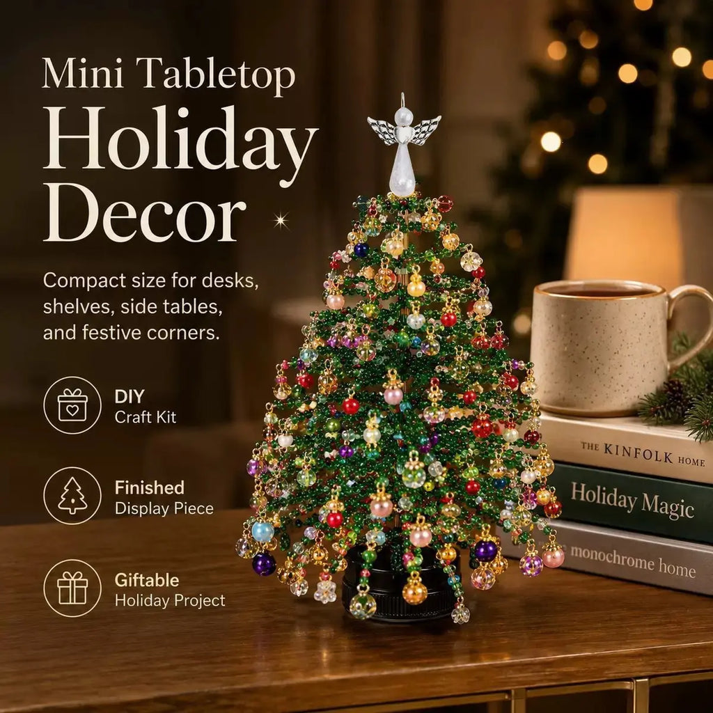 DIY Beaded Christmas Tree Kit – Crystal Holiday Craft Set