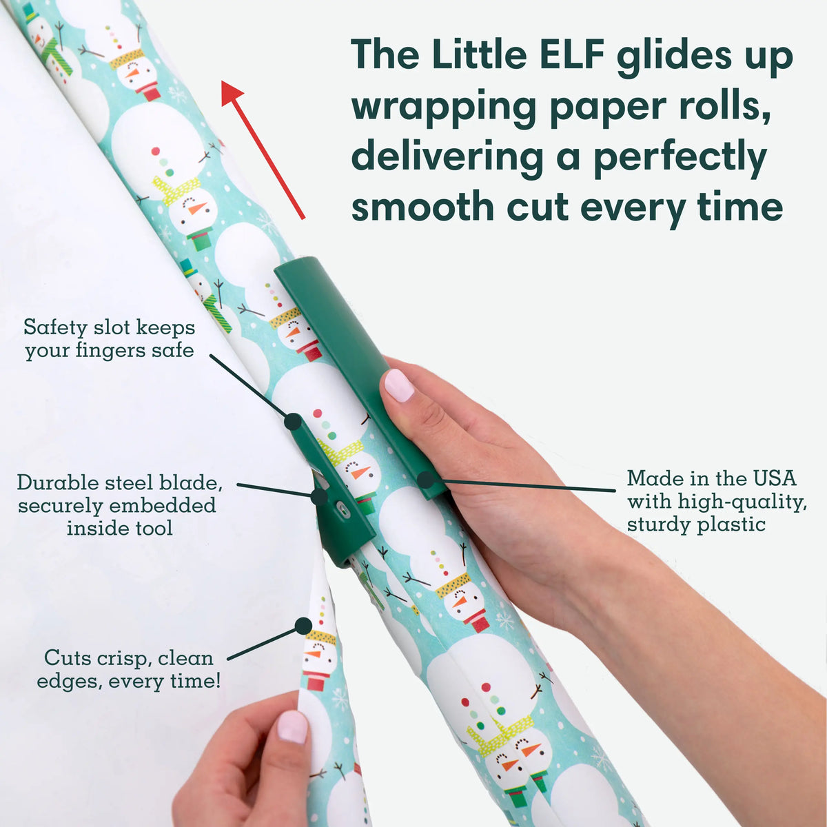 Sliding Gift Wrap Cutter– Safe & Easy Wrapping Paper Tool