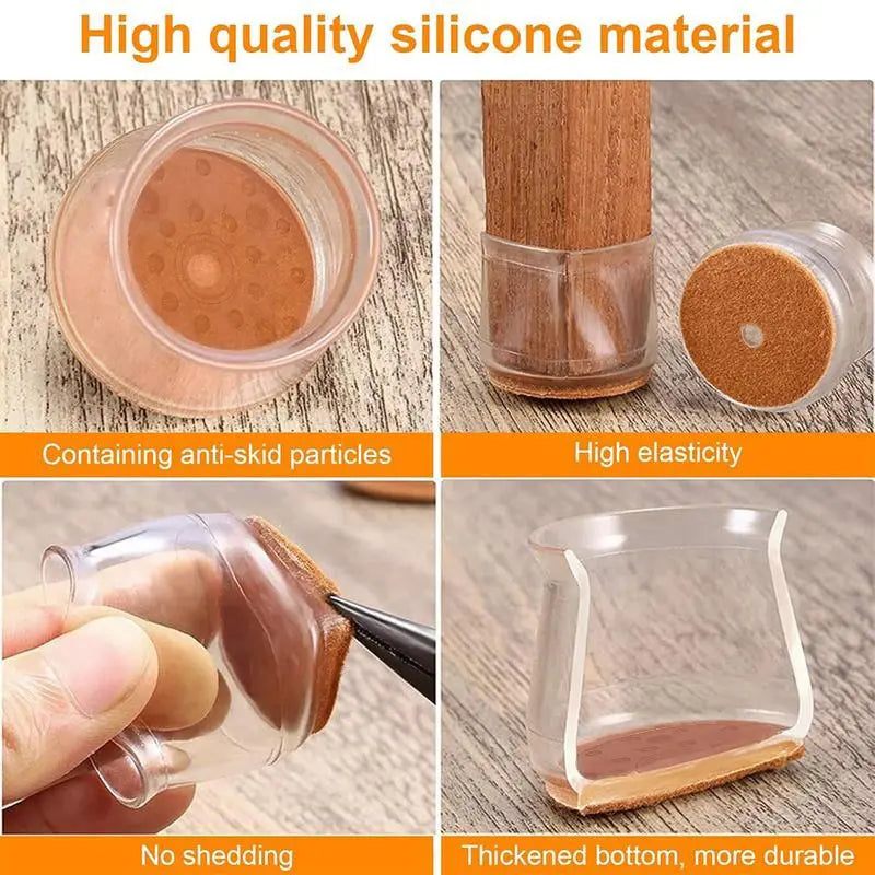 Universal Chair Leg Floor Protectors – Non-Slip Furniture Covers