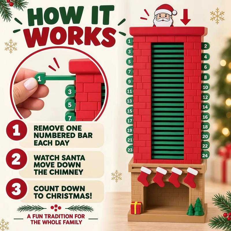 Santa Chimney 24-Day Christmas Countdown Calendar