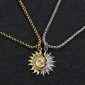 Matching Sun & Moon Couple Necklace Set