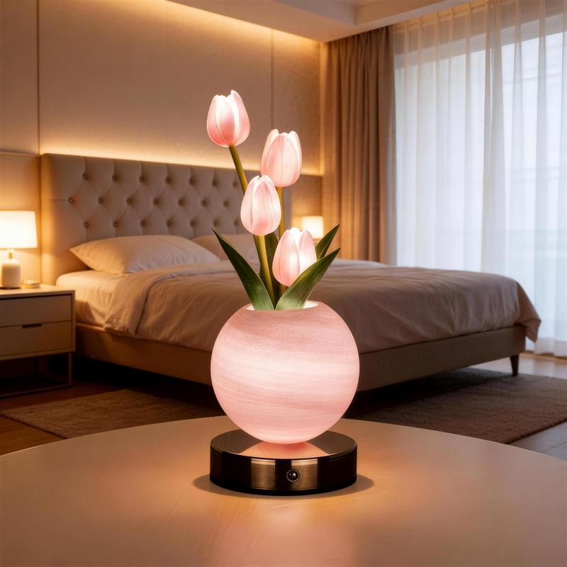 Tulip LED Night Light – 3 Brightness Levels & 3 Light Modes