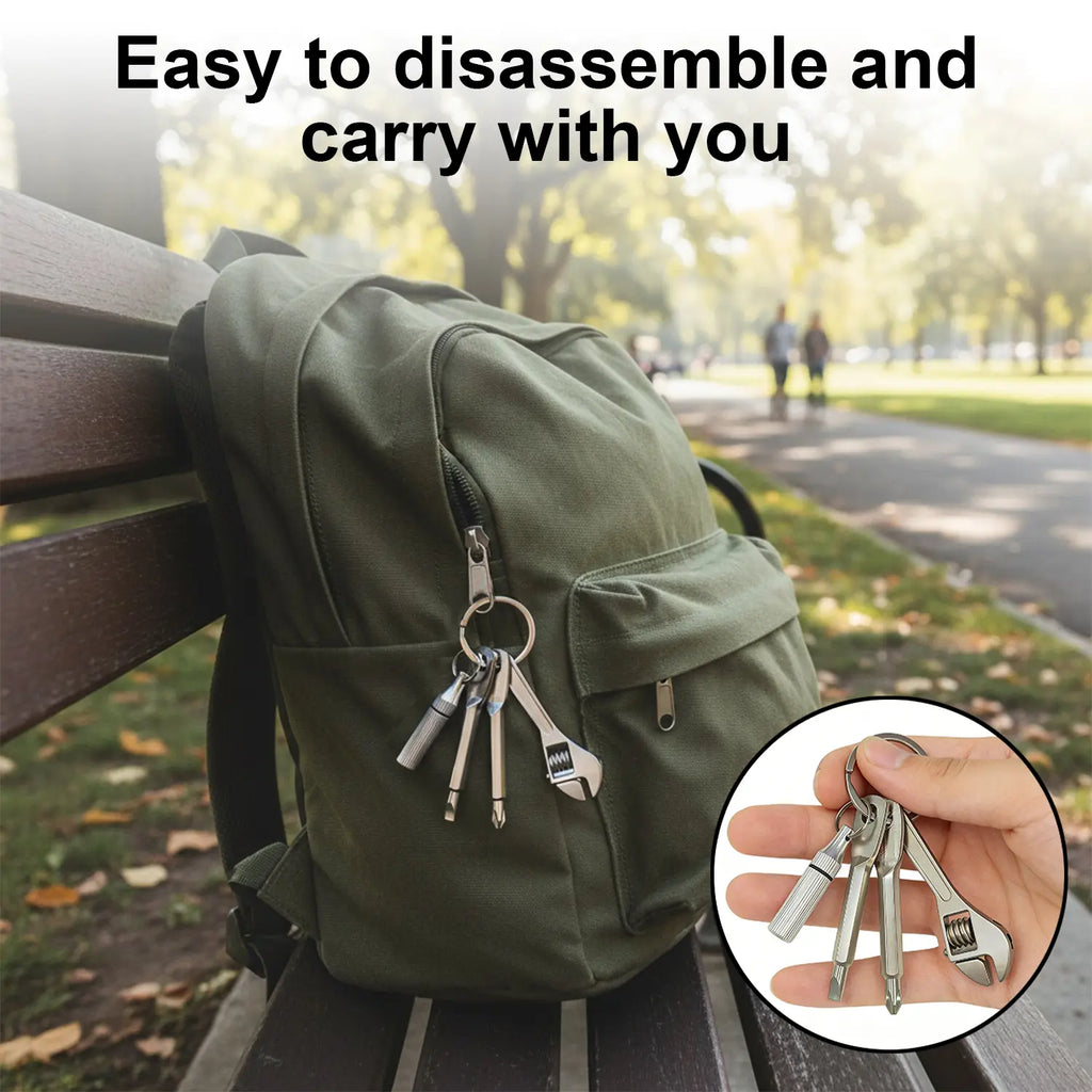 4-in-1 Mini Tool Keychain – Compact EDC Repair Kit