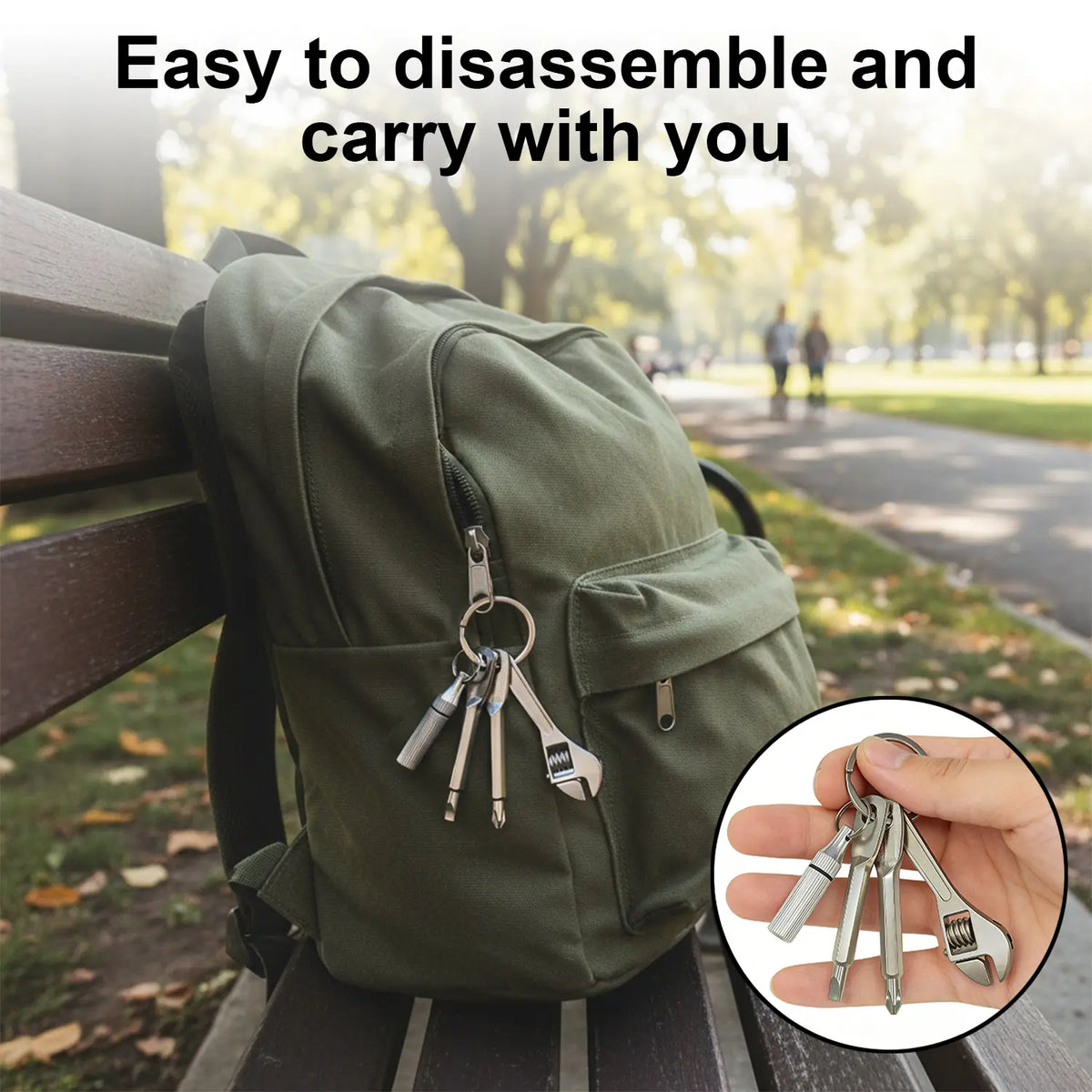 4-in-1 Mini Tool Keychain – Compact EDC Repair Kit