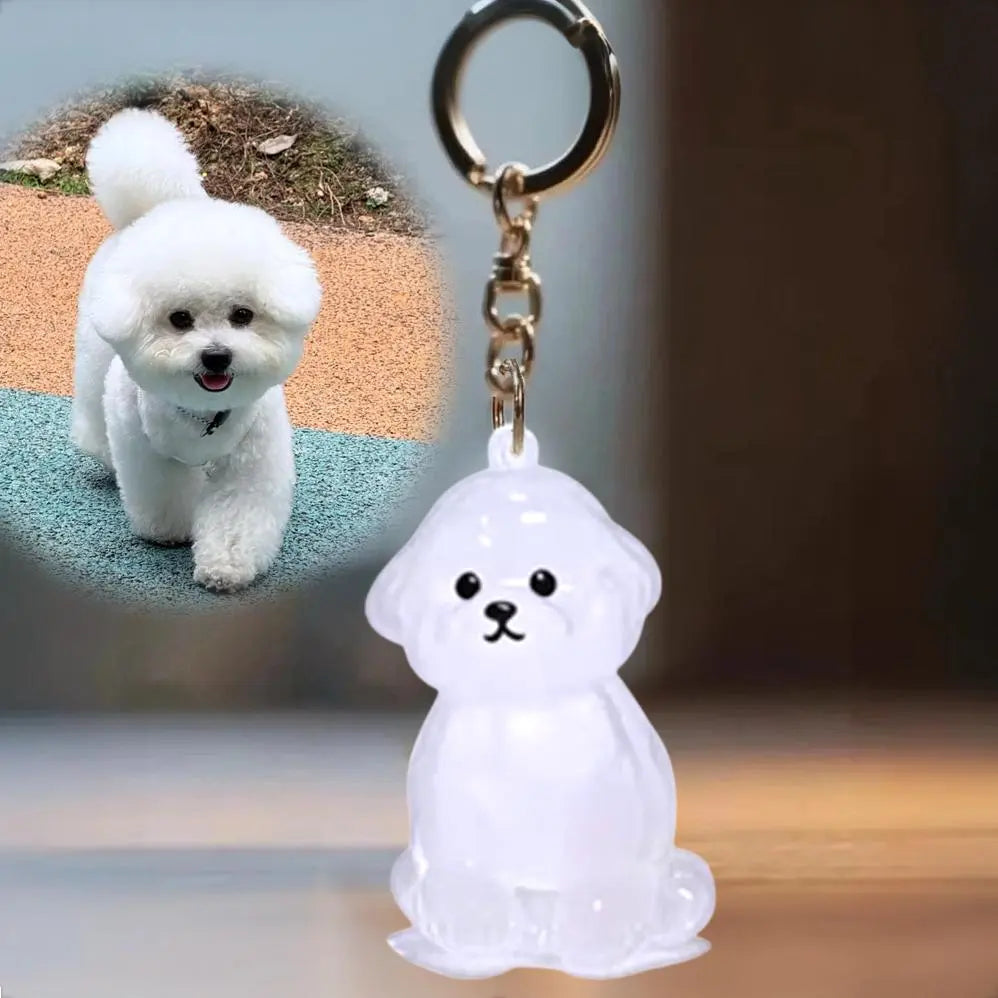 Dog Fur Keepsake Keychain – Pet Hair Memory Charm