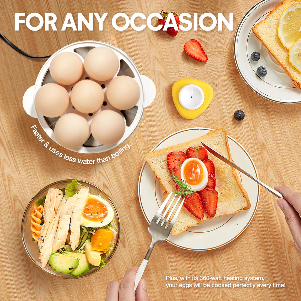 7-Egg Electric Egg Cooker with Auto Shut-Off
