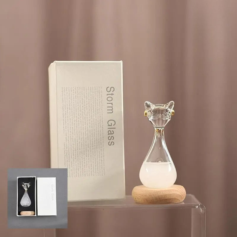 Magic Cat Storm Glass – Crystal Weather Predictor with Gift Box