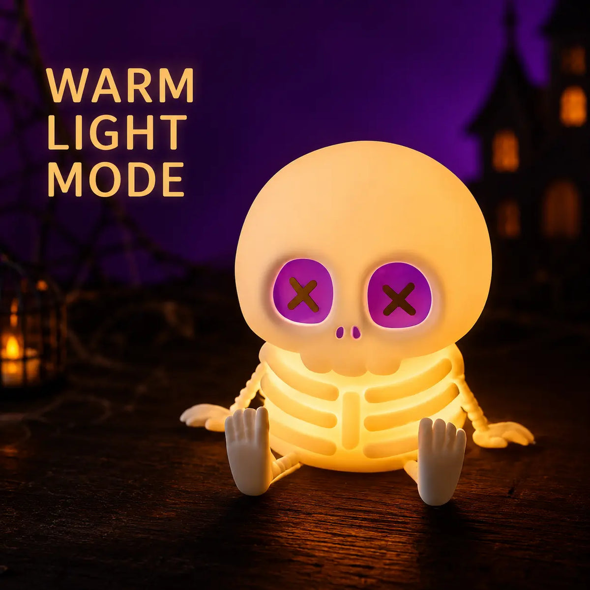 RGB Skeleton Night Light – Rechargeable Halloween Lamp