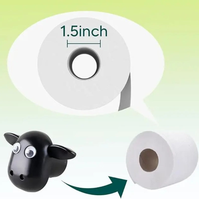 Cute Sheep Toilet Paper Roll Holder – Freestanding Bathroom Storage Organizer