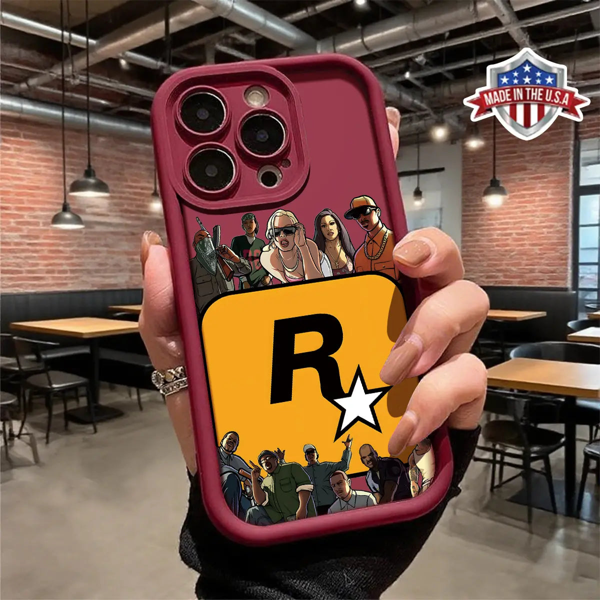 GTA-Inspired Rockstar iPhone Case | Shockproof TPU Protection