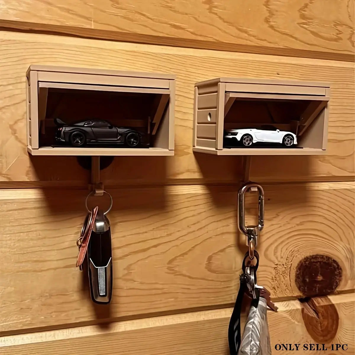 Mini Garage Wall Key Holder – Car Display Shelf & Key Hook
