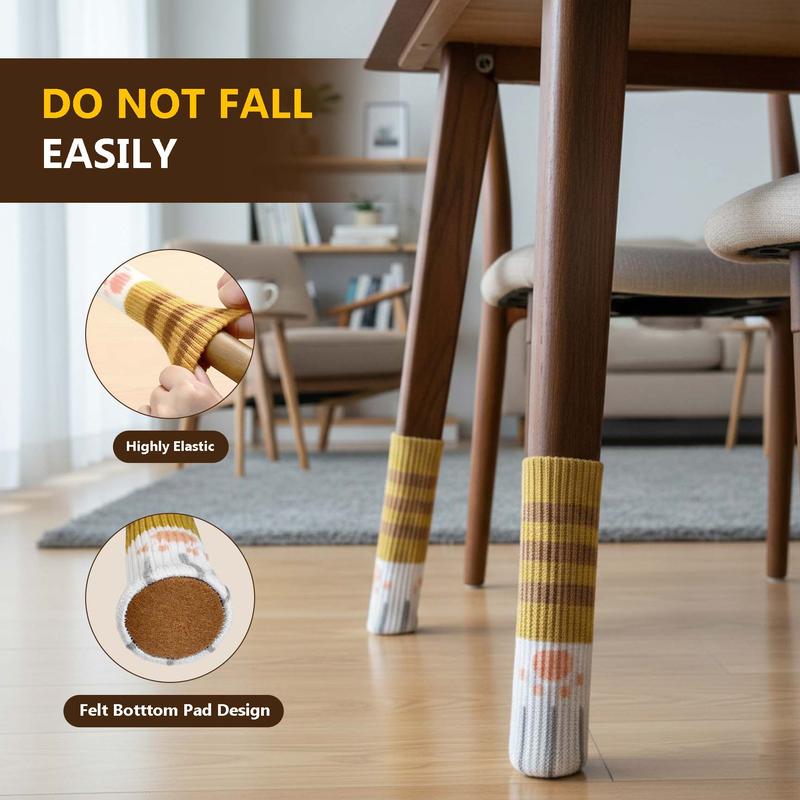 Knitted Chair Leg Socks – Anti-Scratch Floor Protectors