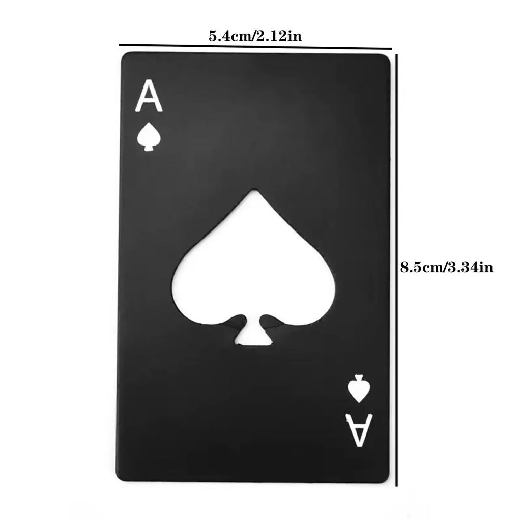Ace of Spades Card Bottle Opener