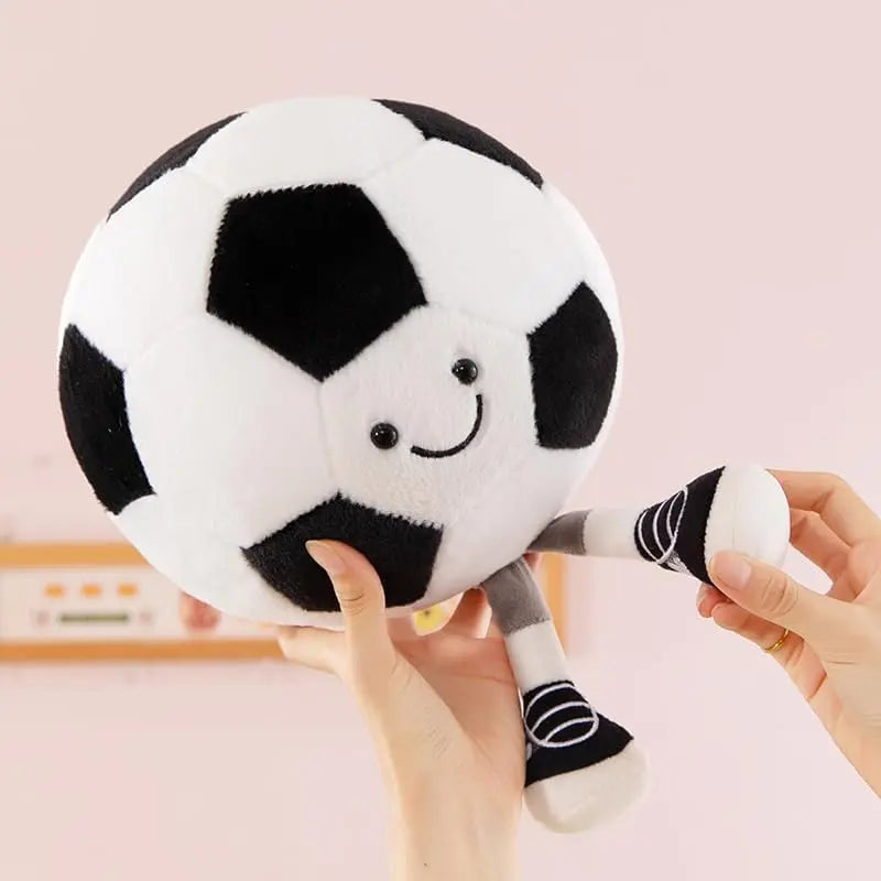 Cute Football Plush Toy – Soft Stuffed Soccer Ball Pillow for Kids & Fans