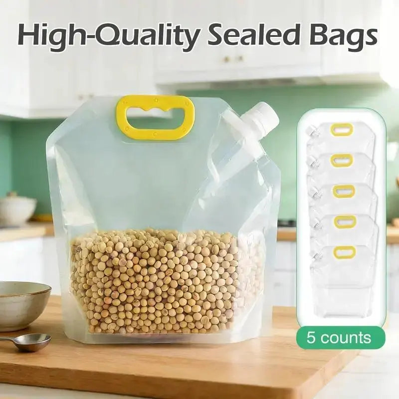 Reusable Food Storage Bags with Spout – 2.5L