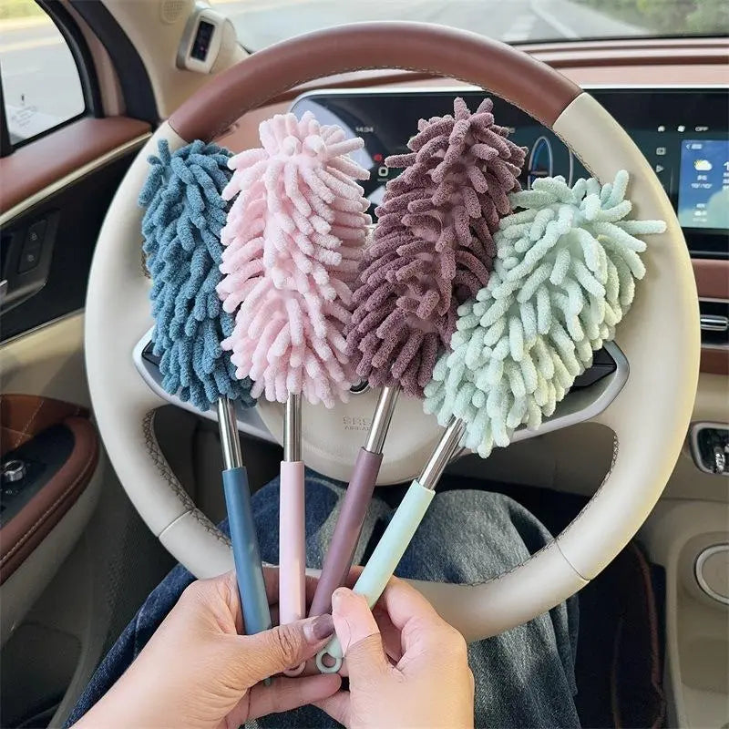 Retractable Microfiber Car Duster – Extendable Long Handle