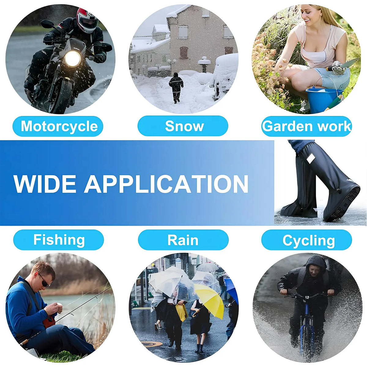 Waterproof Rain Shoe Covers – Reusable Non-Slip Overshoes