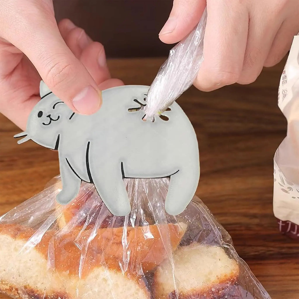 Cute Cat-Shaped Bag Clips – Reusable Bread & Snack Sealers