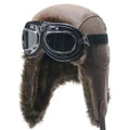 Vintage Aviator Hat with Goggles
