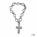 Crystal Cross Car Steering Wheel Charm