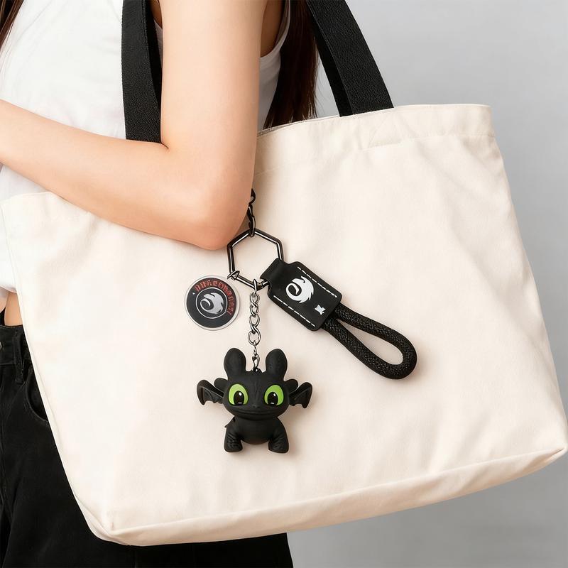 Cute Mini Dragon Keychain with Glowing Eyes & Moving Wings
