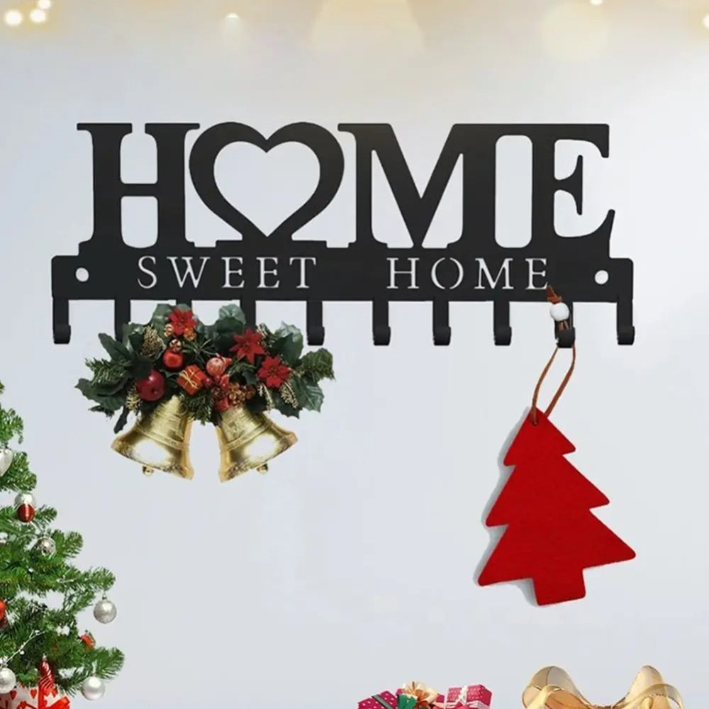 Home Sweet Home Wall-Mounted Key Holder & Entryway Organizer