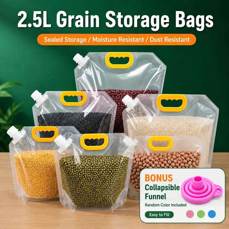 Reusable Food Storage Bags with Spout – 2.5L