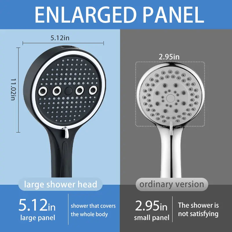 6-Mode High Pressure Shower Head Set with Hose & Holder