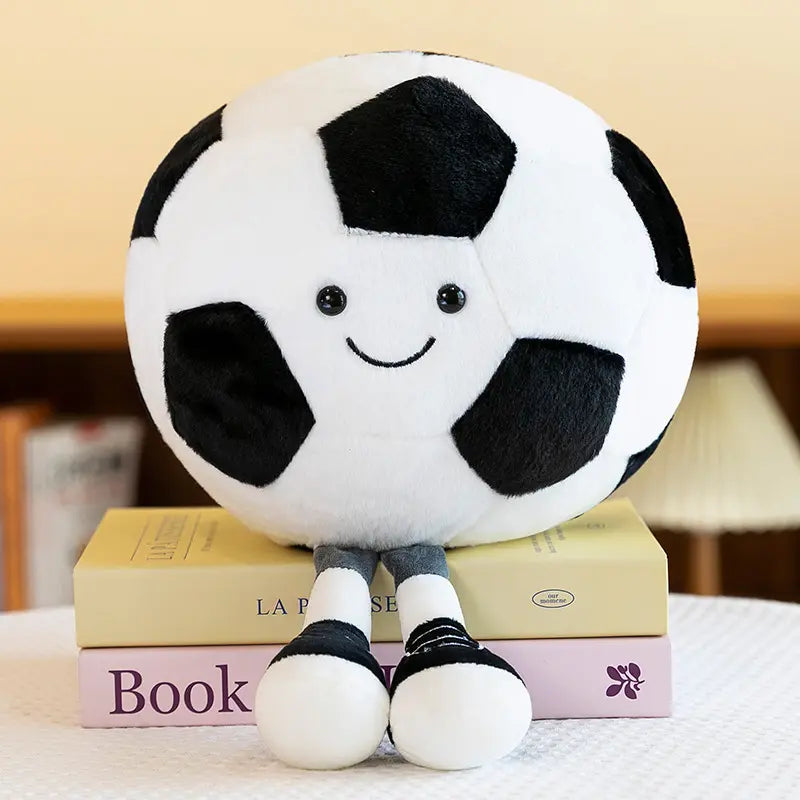 Cute Football Plush Toy – Soft Stuffed Soccer Ball Pillow for Kids & Fans