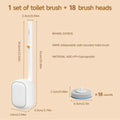 Wall-Mounted Toilet Brush Set with Disposable Refill Heads