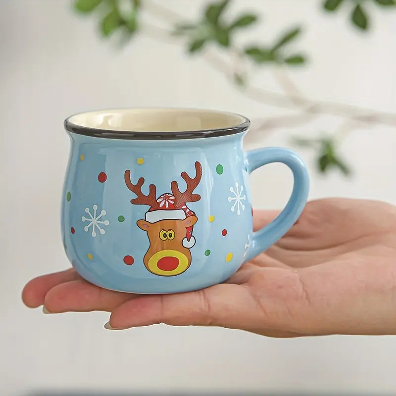 Family Set Ceramic Christmas Mousse Cups, 2/4-Pack Coffee Cups Sets B ...