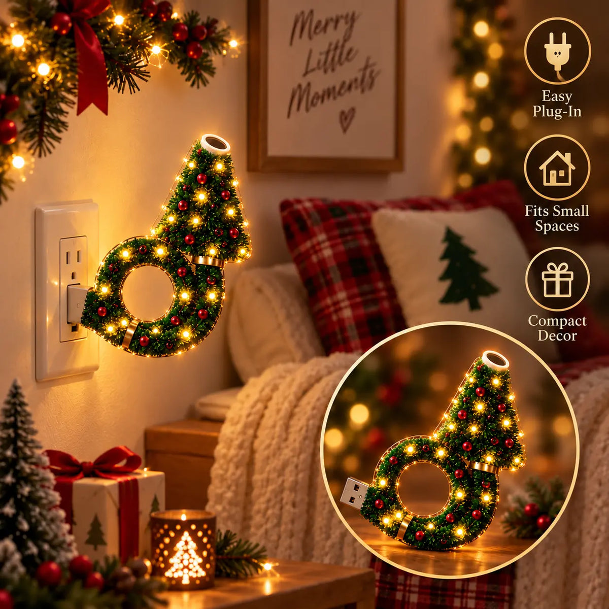 USB Christmas Projector Light – 6+ Holiday Patterns