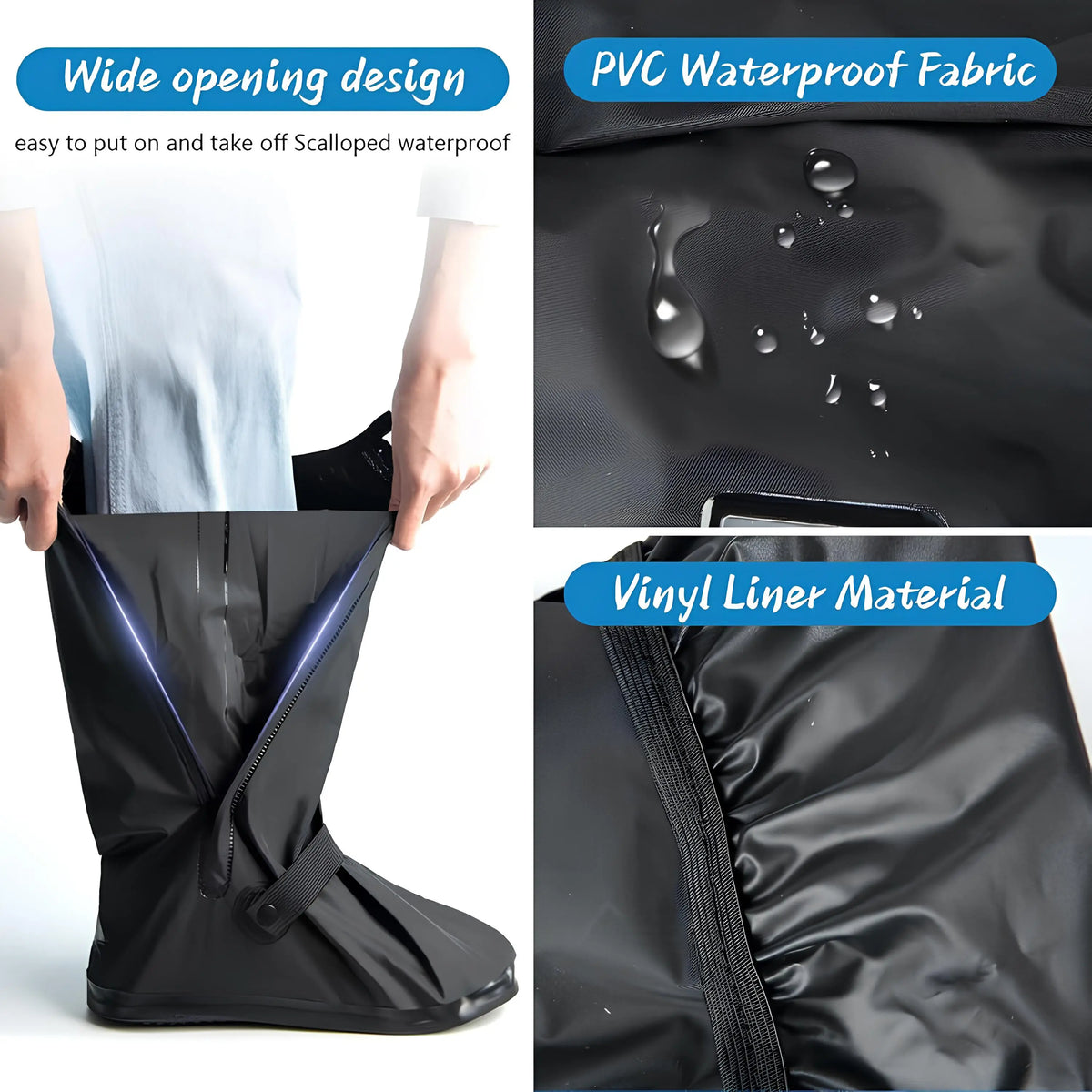 Waterproof Rain Shoe Covers – Reusable Non-Slip Overshoes