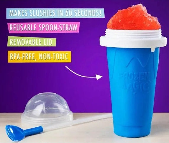 Frozen Magic Slushy Maker Cup – Reusable Silicone Instant Slushie Cup