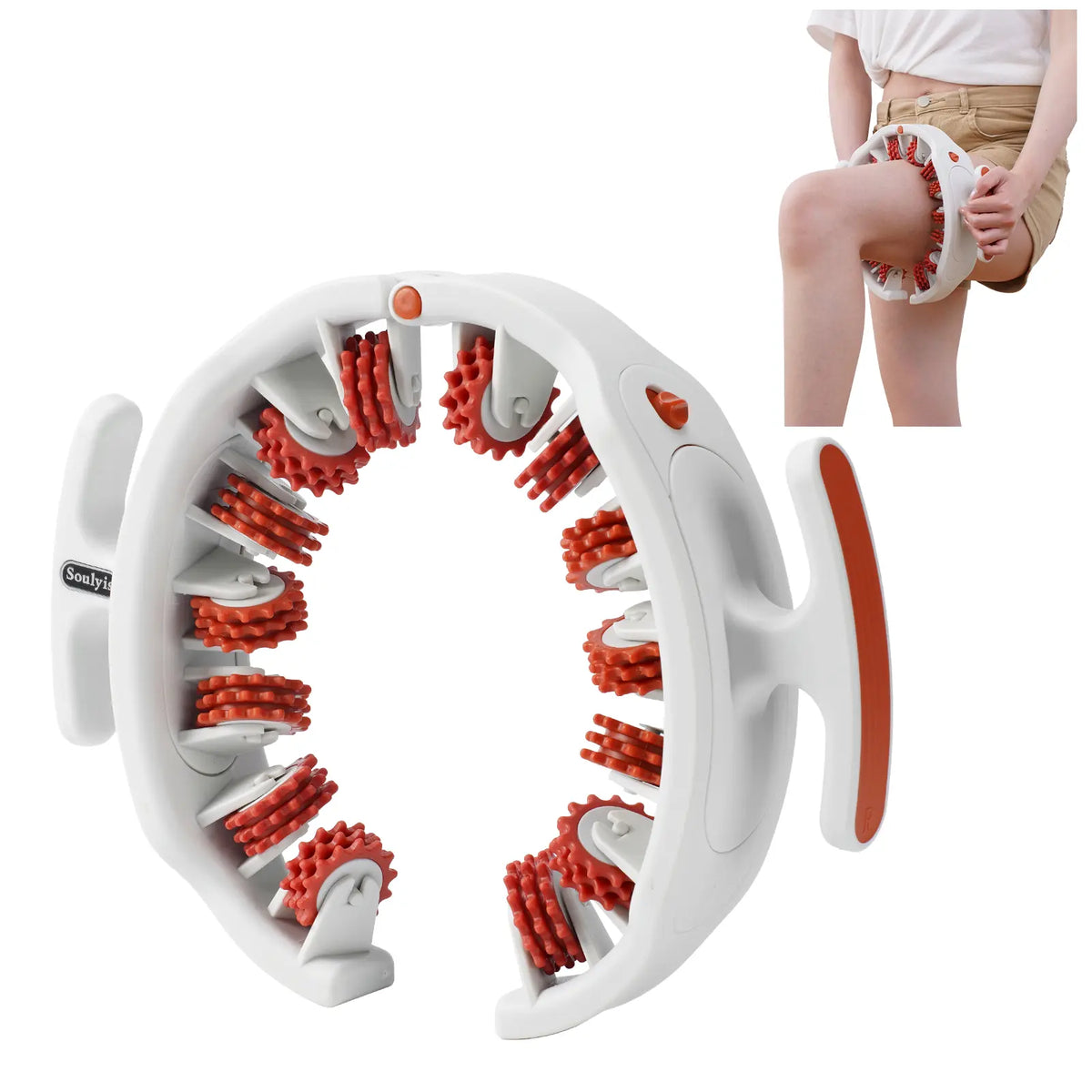 Manual Body Massage Roller – Deep Tissue Roller for Thighs, Calves & Waist