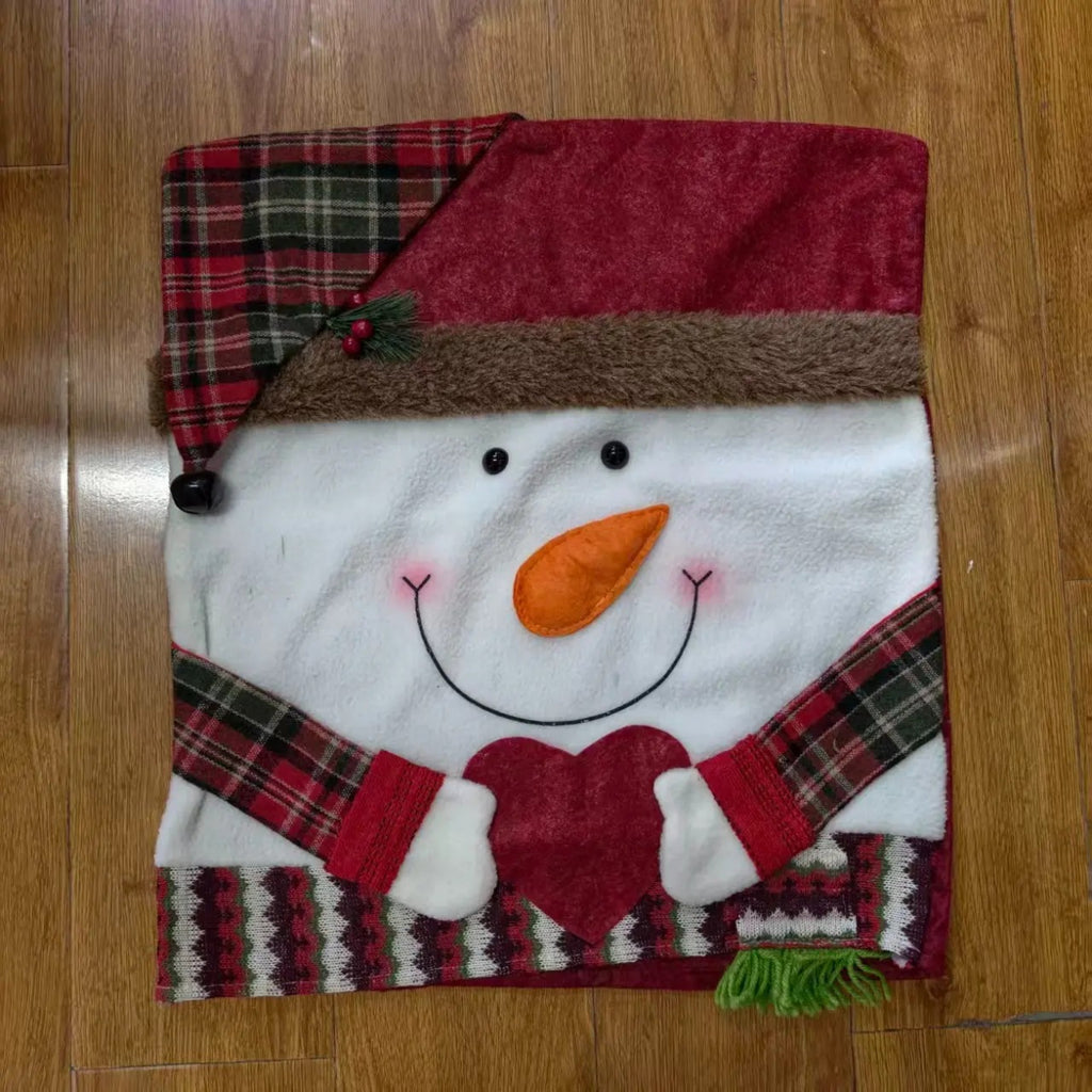 Christmas Character Chair Back Cover – Santa, Snowman & Reindeer
